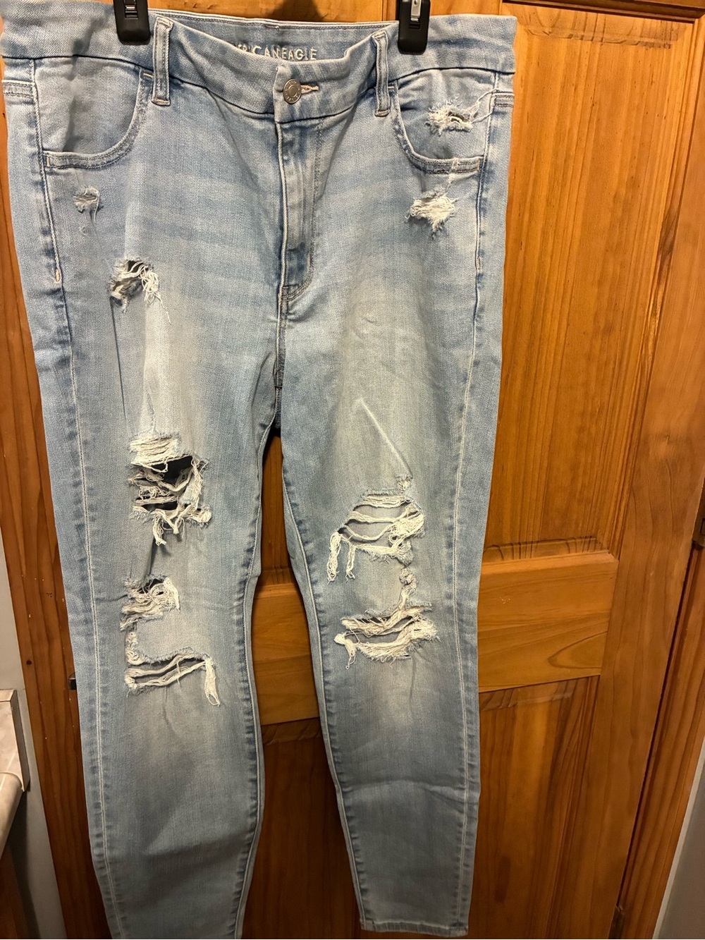 American Eagle Outfitters Light Wash Distressed Jeans